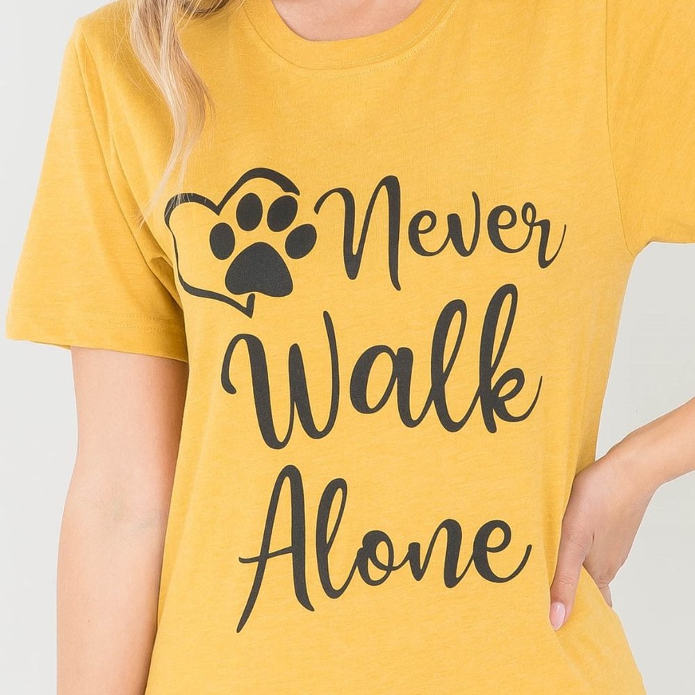 Never Walk Alone Tee Mustard